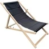 Šezlongas medinis Gozo Classic juoda PATIO