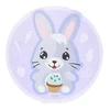 Betty and Bunny stalo kilimėlis 35 x 35,5 cm violetinis AMBITION JUNIOR