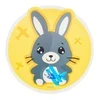 Betty and Bunny stalo kilimėlis 35 x 35,5 cm geltonas AMBITION JUNIOR