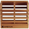 Medinis virtuvės organizatorius Natural 2 skyrių 16 x 7 x 14 cm AMBITION