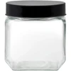 Milos kvadratinis laikymo indelis 900 ml juodas DOMOTTI