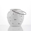 Myhome Keraminis žibintas Tropic 15,5 x 15,5 x 15,3 cm baltas MANO NAMAI