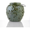 Myhome Keraminis žibintas Tropic 18 x 18 x 18 cm žalia MANO NAMAI
