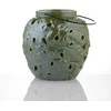 Myhome Keraminis žibintas Tropic 18 x 18 x 18 cm žalia MANO NAMAI