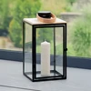 Myhome Lampion Dark Leather 21 x 21 x 40 cm MANO NAMAI