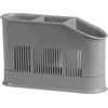 Dėklas stalo įrankiams džiovinti pilkos spalvos 21x7x13 cm Domotti 698566