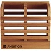 Medinis virtuvės organizatorius Natural 2 skyrių 16 x 7 x 14 cm AMBITION