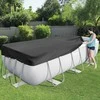 Bestway® PVC baseino uždangalas 396 x 185 cm, juodas, kvadratinis