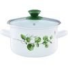 Puodas emaliowany su dangteliu Eukaliptus 18 cm 2,9 l EMALIA OLKUSZ