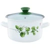 Puodas emaliowany su dangteliu Eukaliptus 20 cm 3,8 l EMALIA OLKUSZ