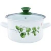 Puodas emaliowany su dangteliu Eukaliptus 18 cm 2,9 l EMALIA OLKUSZ