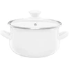 Puodas emaliowany su dangteliu Pyza kreminė 22 cm 5 l EMALIA OLKUSZ