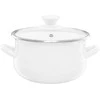 35068 Puodas emaliowany su dangteliu Pyza kreminė 18 cm 2,9 l EMALIA OLKUSZ