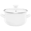 35066 Puodas emaliowany su dangteliu Pyza kreminė 14 cm 1,25 l EMALIA OLKUSZ