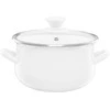 35066 Puodas emaliowany su dangteliu Pyza kreminė 14 cm 1,25 l EMALIA OLKUSZ