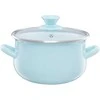 Emaliuotas puodas su dangteliu Pyza mint 18 cm 2,9 l EMALIA OLKUSZ