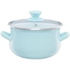 Emaliuotas puodas su dangteliu Pyza mint 18 cm 2,9 l EMALIA OLKUSZ