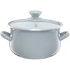 Puodas emaliowany su dangteliu Pyza pilka 18 cm 2,9 l EMALIA OLKUSZ
