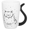 Puodelis Juodas Cat Ambition 370ml baltas