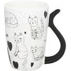 Puodelis Juodas Cat Ambition 370ml baltas
