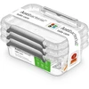 Orplast Antibacterial set of 3 pieces of food containers with micro-particles of sidabrinis, with lid and clips 350ml (3010)