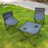 Lauko baldų komplektas Turistinių baldų komplektas PATIO Camping, antracito