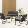 Lauko baldų komplektas Sodo baldų komplektas Nefryt D053-16EB PATIO