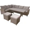 Lauko baldų komplektas Nina cappuccino PATIO technorotango sodo baldų komplektas