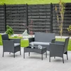 Lauko baldų komplektas PATIO Edwige, juodas