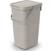 Keden šiukšliadėžė Systema Q Collect, smėlio spalvos, 25 l