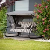 Sodo sūpynės su tinkleliu nuo uodų Venezia Lux Juodas Edition C024-06LB PATIO