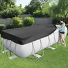 Bestway® PVC baseino uždangalas 396 x 185 cm, juodas, kvadratinis