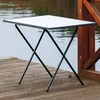 Staliukas turistinis Sevelit 60 x 80 cm balta / antracito PATIO