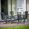 Lauko baldų komplektas Conrad antracitinis PATIO sodo stalas