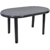 Sodo plastikinis stalas Jantar grafitas 135 x 80 cm OŁER