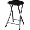 Sulankstoma metalinė taburetė 30 cm sidabro-juodo PATIO
