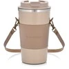Termo puodelis su paskiem Camel 500 ml smėlio spalva AMBITION