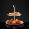 Tortinė dwupoziomowa Serve 27 cm sidabrinė AMBITION