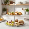 Tortinė dwupoziomowa Serve 27 cm sidabrinė AMBITION