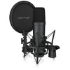 „Behringer TM1 DARK EDITION“ įrašymo rinkinys: didelės diafragmos mikrofonas + priedai