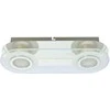 5,5W LED lubinis šviestuvas FLAVIO, chromo/baltos sp./skaidrus, 3000K