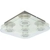 5,5W LED lubinis šviestuvas FLAVIO, chromo/baltos sp./skaidrus, 3000K
