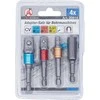 Bgs Technic Adapterių rinkinys | spalvoti | 6.3 mm (1/4") | 6.3 mm (1/4") / 10 mm (3/8") / 12,5 mm (1/2") | 4 vnt. (20814)