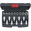 Bgs Technic Antgalių / galvučių rinkinys | 12,5 mm (1/2") | T-Star (Torx ) / E-Type | 19 vnt. (95100)