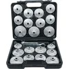 Bgs Technic Tepalo filtro lėkštelių rinkinys | lietas aliuminis | 12,5 mm (1/2") | 23 vnt. (1035)