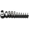 Bgs Technic Antgalių komplektas | 10 mm (1/4") / 10 mm (3/8") | T-Star su skylutėmis (Torx) | 11 vnt. (786)