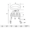 Bgs Technic Autoserviso kėdutė su ratukais | reguliuojamas aukštis | 540–680 mm (70145)