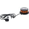Bgs Technic Besisukantis įspėjamasis švyturėlis | geltonas | su magnetu | 12 V / 24 V | Ø 130 mm (70342)