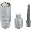 Bgs Technic Daugiafunkcinė galvutė su adapterių rinkiniu | 10 mm (3/8") | 9 - 21 mm | 3 vnt. (92533)