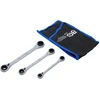 Bgs Technic Dvipusių terkšlinių kilpinių raktų rinkinys | 4-in-1 | 8–19 mm | 3 vnt. (74718)